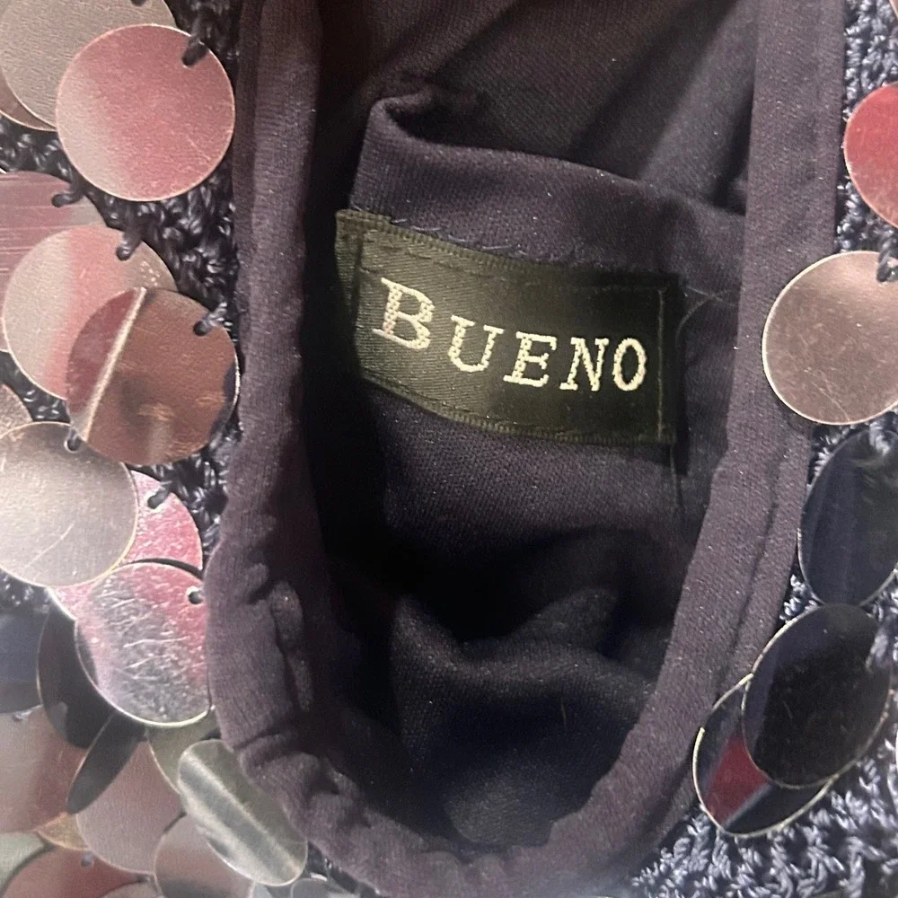 Bueno Hobo Bag Sequin Small Black Disco Mermaidcore Y2K Glam Night Out